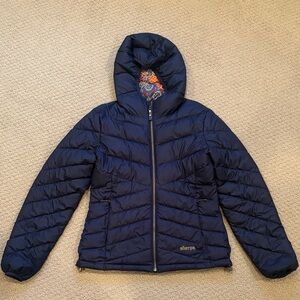 Sherpa Women's Navy Puffer Jacket